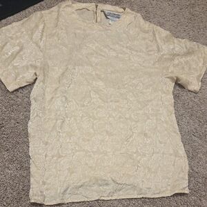 Pat Argenti Vintagr Silk Floral Top